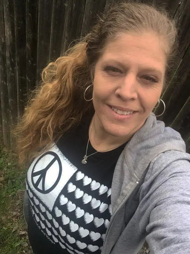 Women's Peace & Love Flag T-shirt