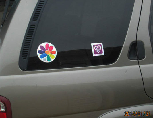 Rainbow Flower Power Sticker