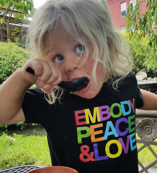 Toddler Embody Peace & Love no.1 Unisex T-shirt,  Organic Cotton, Made in the USA