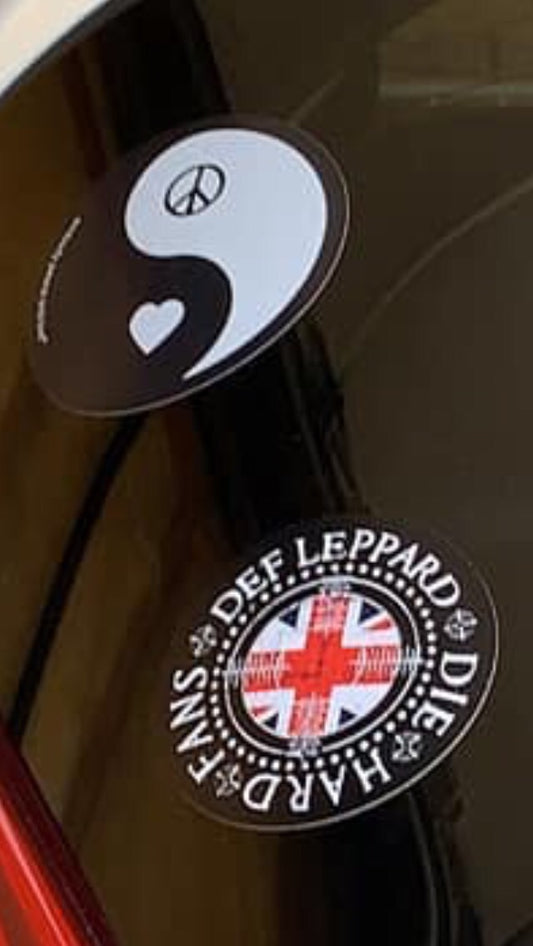 Yin Yang Peace and Love Sticker