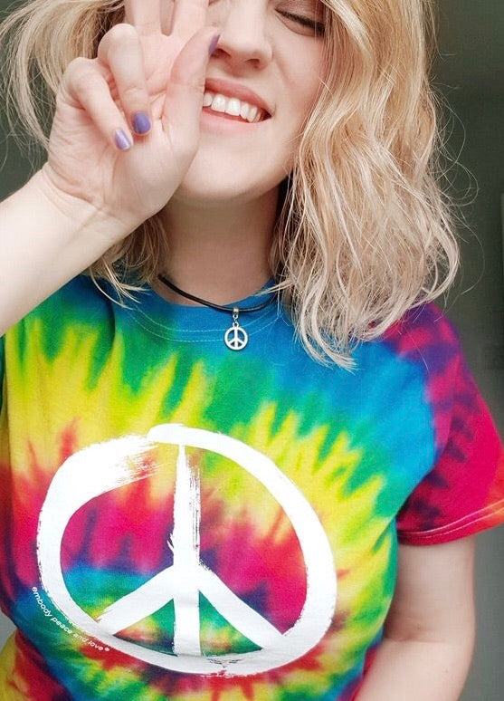 Unisex Peace Sign Tie Dye T-shirt