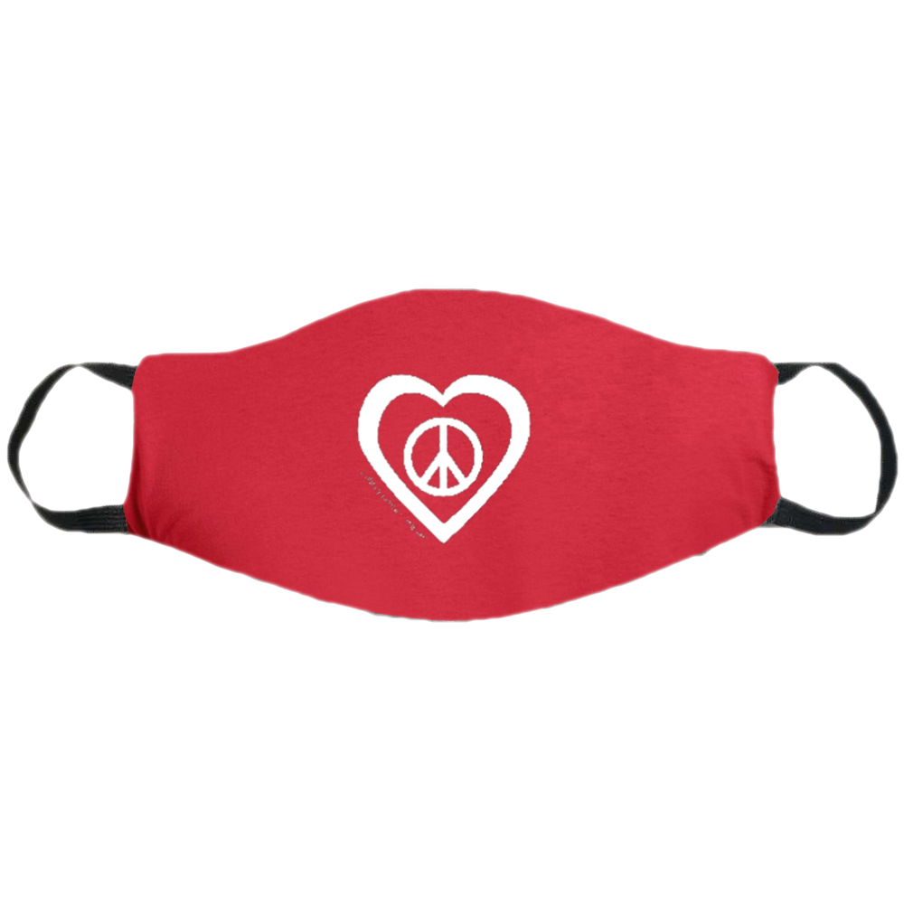 Face Mask ~ Peace & Love on colored masks. Buy any 2 Face Masks get $2.08 Off at checkout!