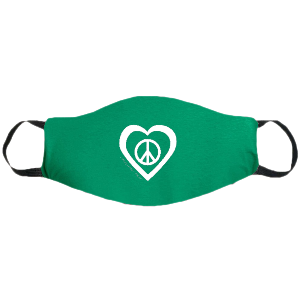 Face Mask ~ Peace & Love on colored masks. Buy any 2 Face Masks get $2.08 Off at checkout!
