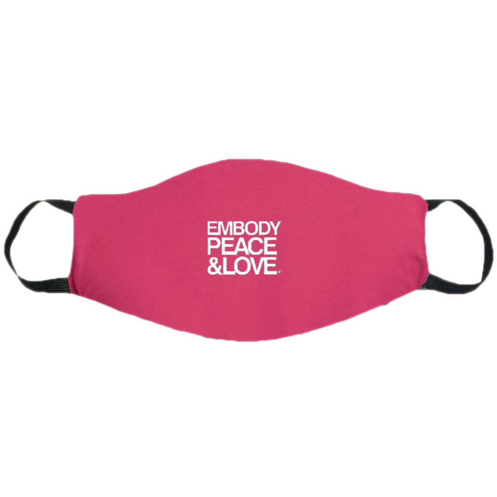 Face Mask ~ Embody Peace & Love on colored masks no.2. Buy any 2 Face Masks get $2.08 Off at checkout!