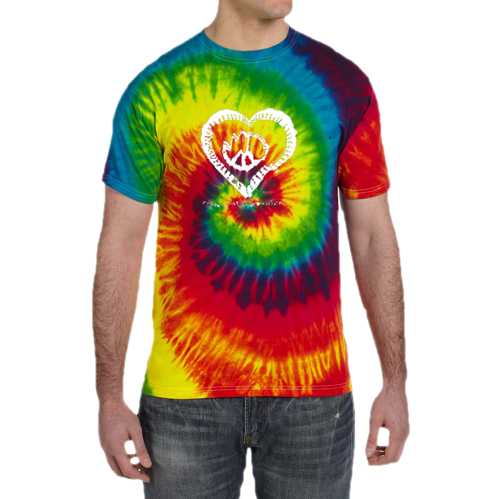 Unisex Peace and Love Tie Dye T-shirt