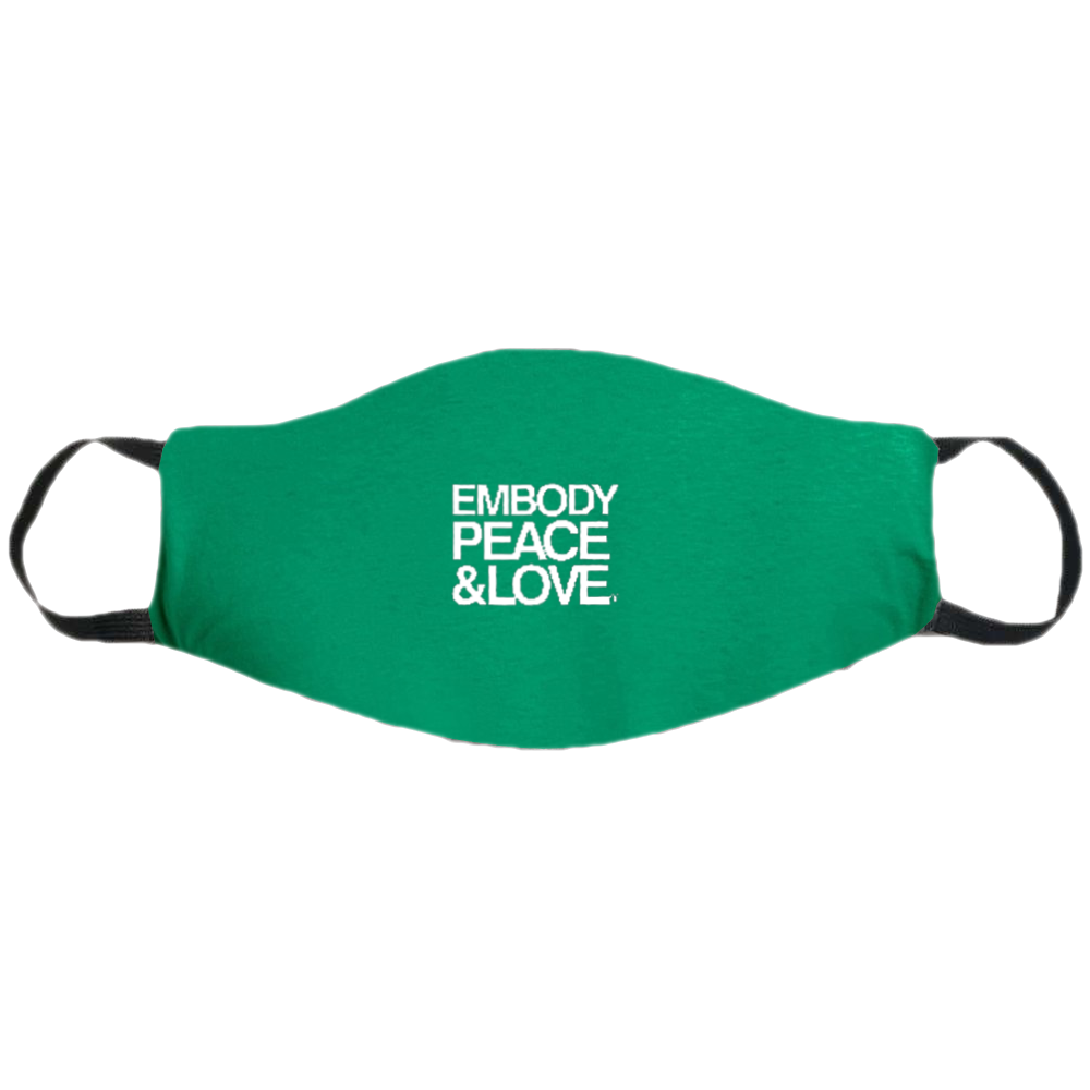 Face Mask ~ Embody Peace & Love on colored masks no.2. Buy any 2 Face Masks get $2.08 Off at checkout!