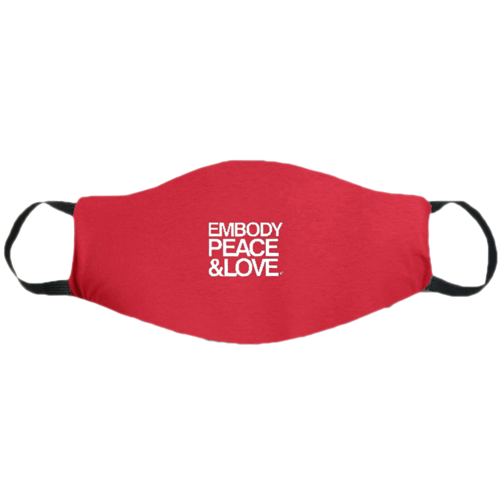 Face Mask ~ Embody Peace & Love on colored masks no.2. Buy any 2 Face Masks get $2.08 Off at checkout!