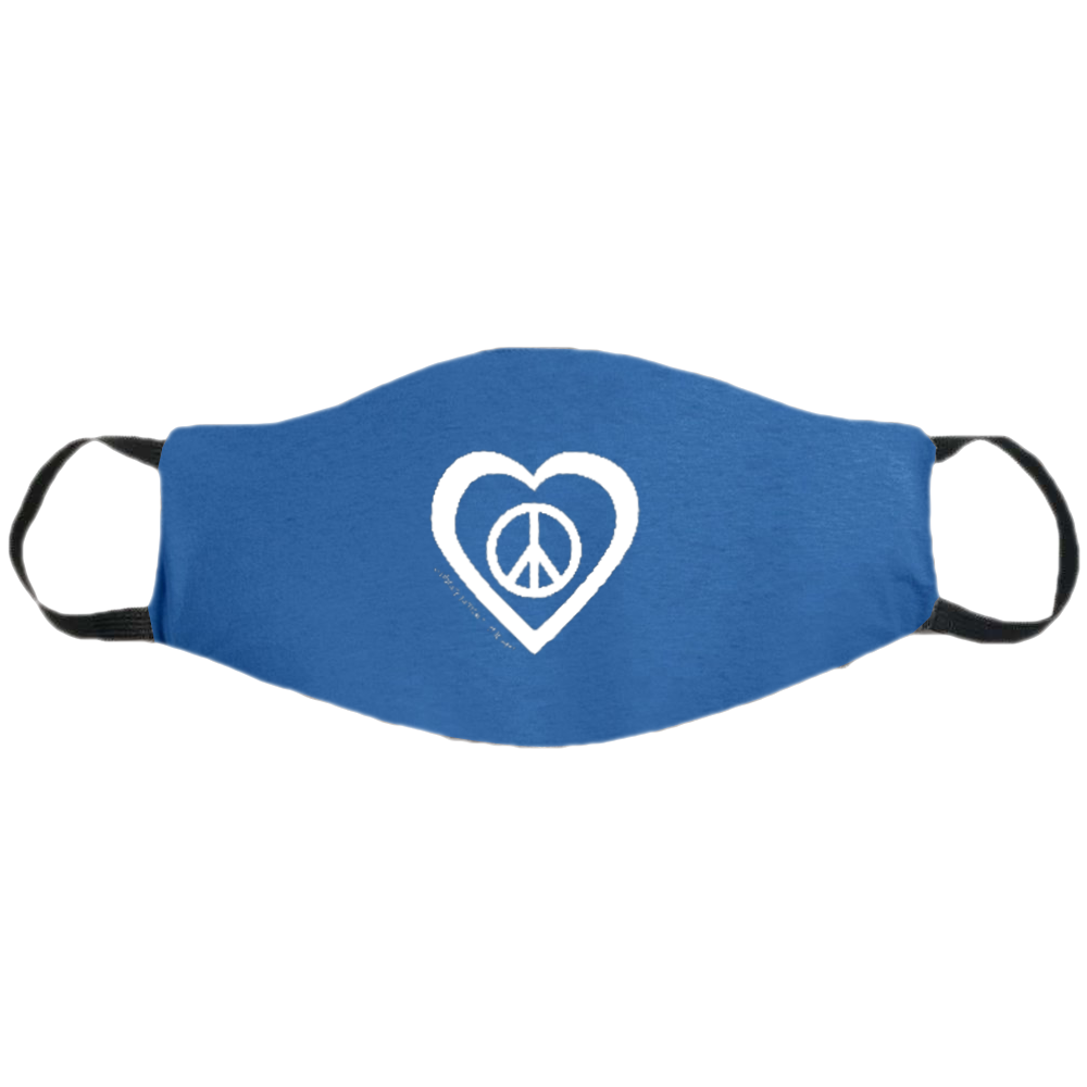 Face Mask ~ Peace & Love on colored masks. Buy any 2 Face Masks get $2.08 Off at checkout!