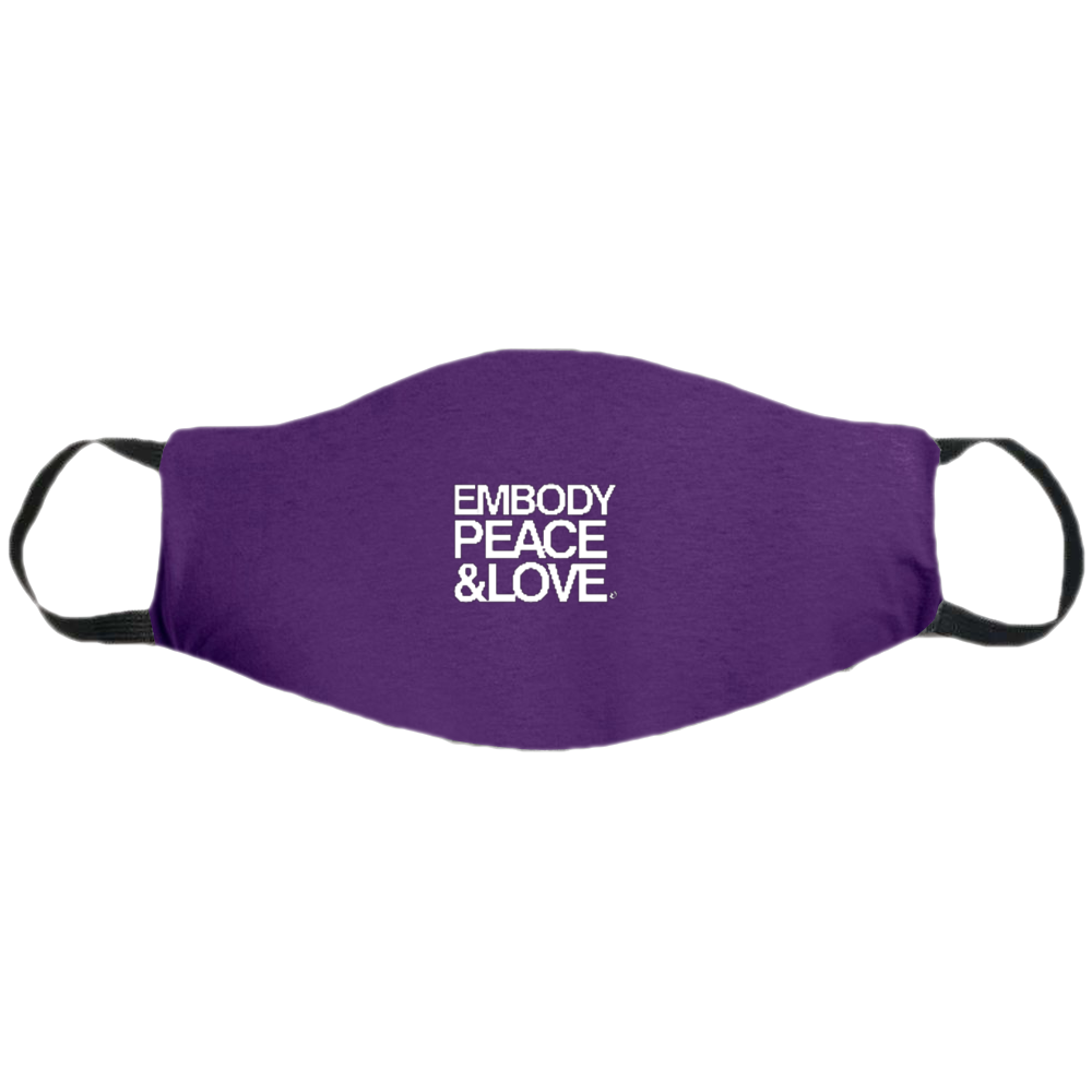 Face Mask ~ Embody Peace & Love on colored masks no.2. Buy any 2 Face Masks get $2.08 Off at checkout!