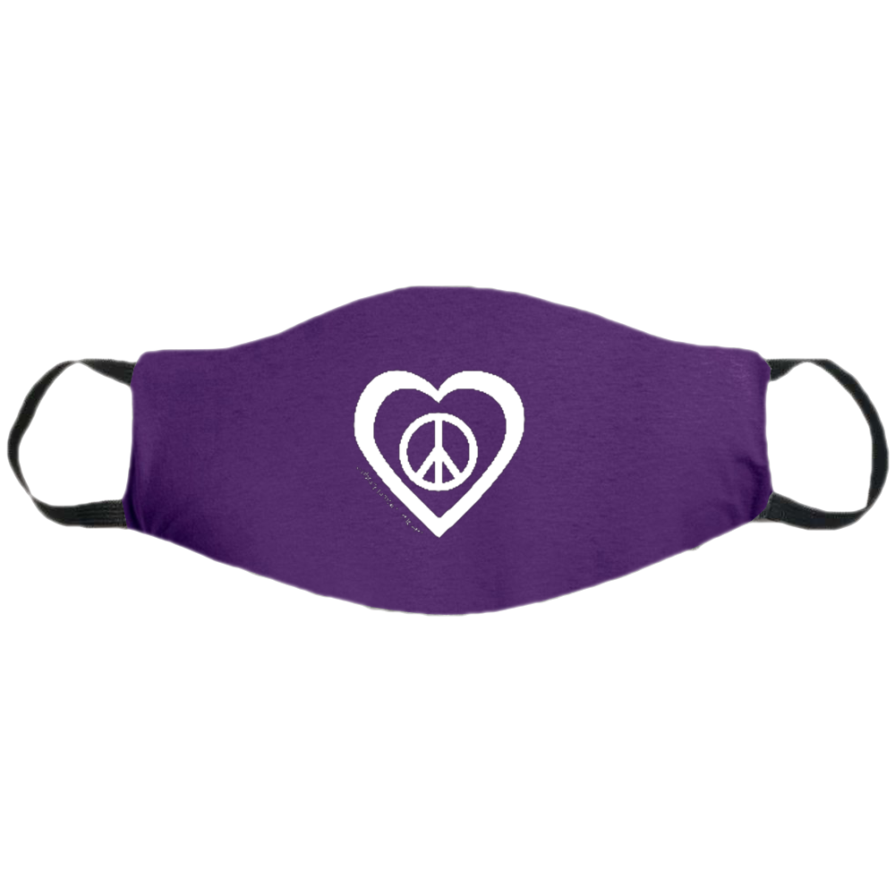 Face Mask ~ Peace & Love on colored masks. Buy any 2 Face Masks get $2.08 Off at checkout!