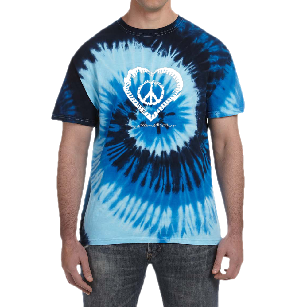 Unisex Peace and Love Tie Dye T-shirt