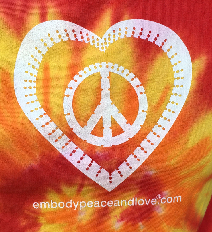 Unisex Peace and Love Tie Dye T-shirt