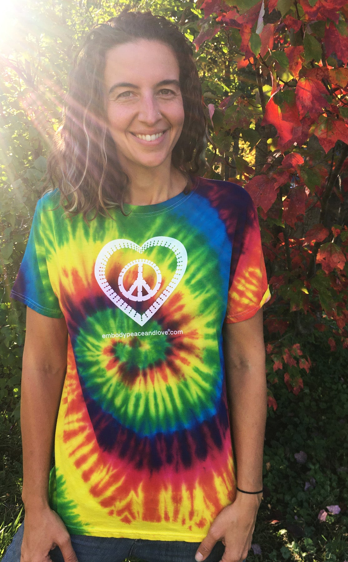 Unisex Peace and Love Tie Dye T-shirt