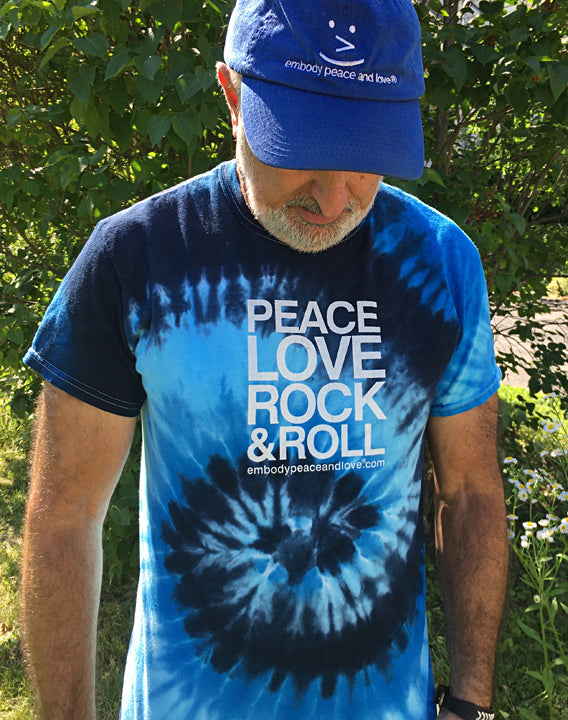 Unisex Peace Love Rock & Roll Tie Dye T-shirt