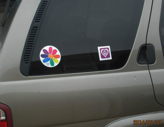 Rainbow Flower Power Sticker