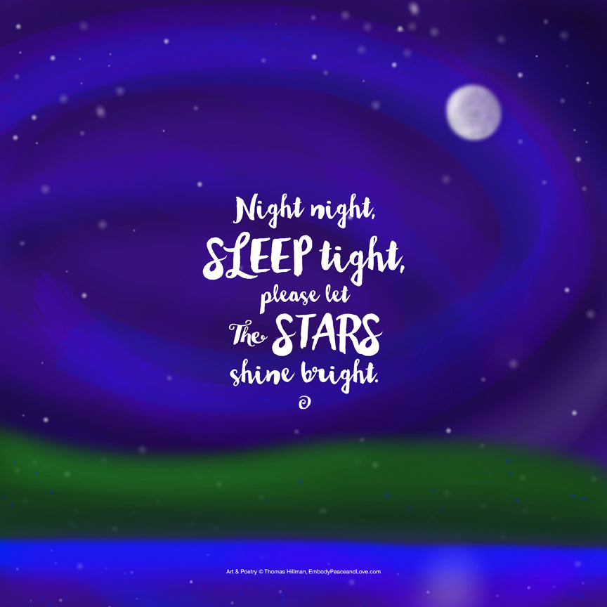 Poster_Night night, sleep tight, please let the stars shine bright.
