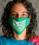 Face Mask ~ Peace & Love Flag on colored masks. Buy any 2 Face Masks get $2.08 Off at checkout!
