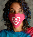 Face Mask ~ Peace & Love on colored masks. Buy any 2 Face Masks get $2.08 Off at checkout!