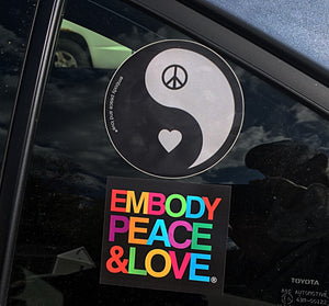 Yin Yang Peace and Love Sticker