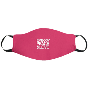 Face Mask ~ Embody Peace & Love on colored masks no.2. Buy any 2 Face Masks get $2.08 Off at checkout!