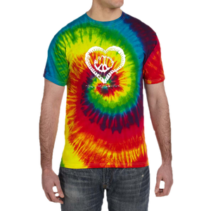 Unisex Peace and Love Tie Dye T-shirt