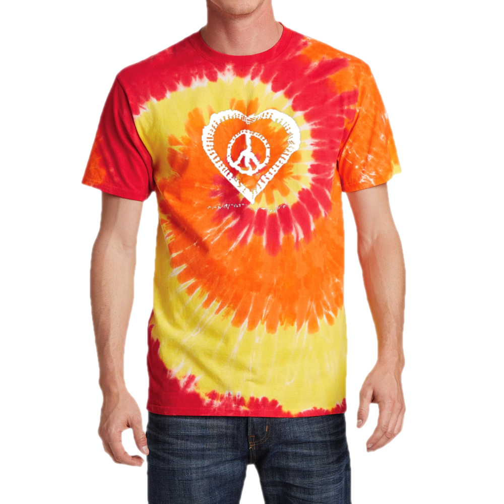 Unisex Peace and Love Tie Dye T-shirt